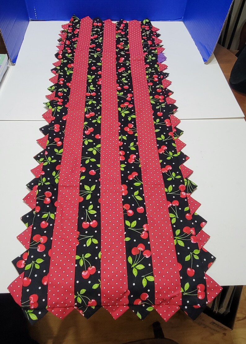 Vintage Cherry Dish Towel Table Runner Potholder Kitchen Etsy