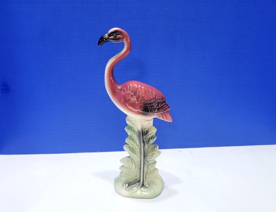 Vintage California Pottery Standing Flamingo Figurine
