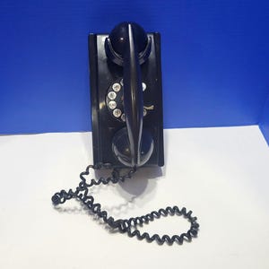 Vintage Western Electric Bell System Black Wall Telephone