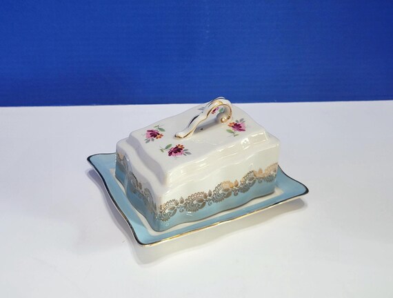 Vintage Old Foley James Kent Porcelain Cheese Keeper