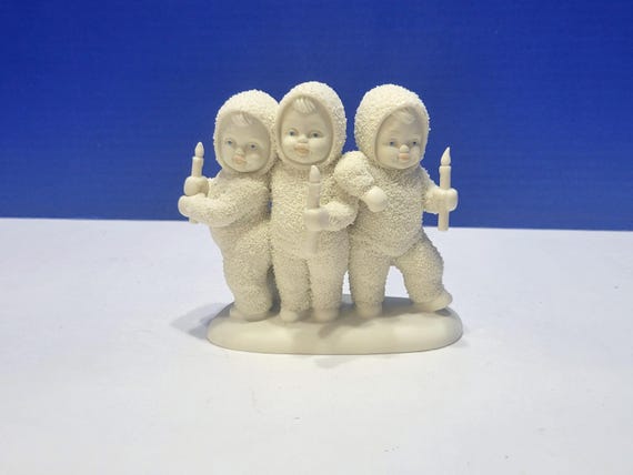 Vintage Department 56 Snowbabies A Little Night Light Trio Figurine
