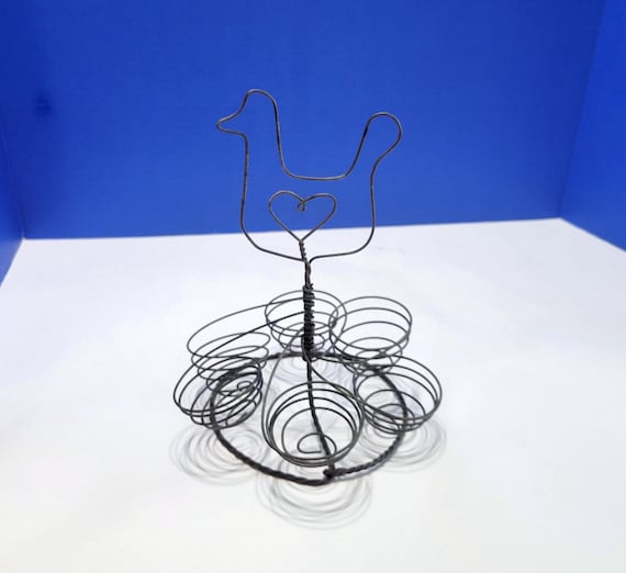 Vintage Farmhouse Twisted Wire Chicken Egg Basket