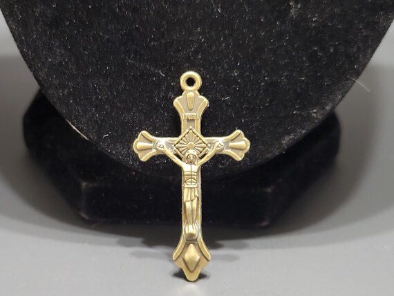 ヴィンテージ装飾クロス十字架ペンダント 真鍮トーン - Etsy 日本