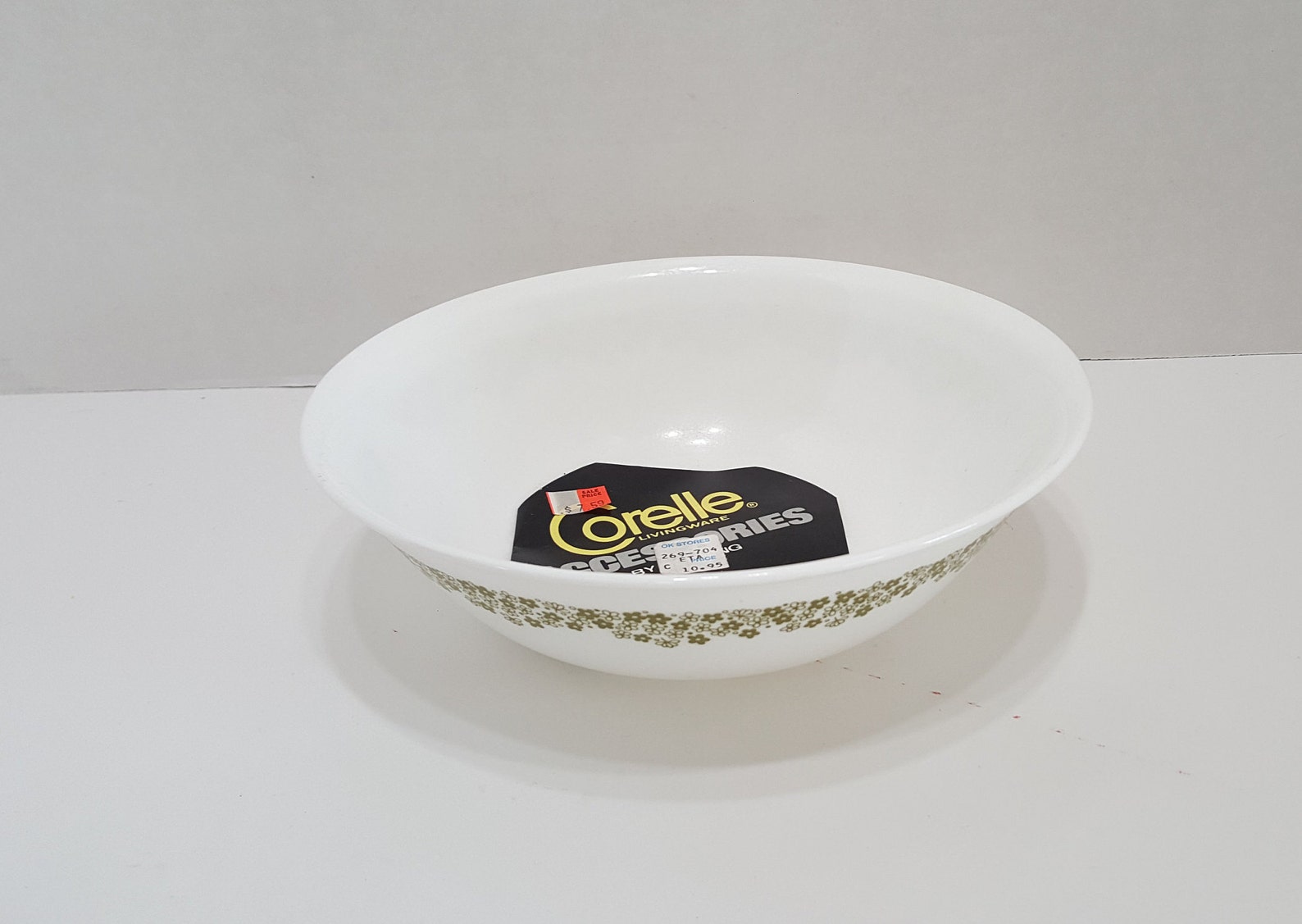 Vintage Corelle Serving Bowl 1 Quart Spring Blossom Green New Etsy