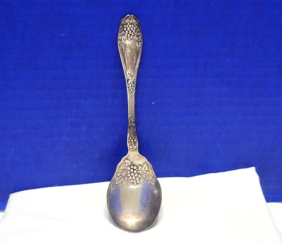 Antique Ornate Silverplate Spoon with Grape Vines and Leaves R. C. Co.