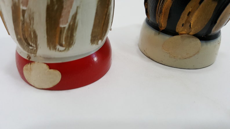 Vintage Cat Wooden Salt and Pepper Shakers