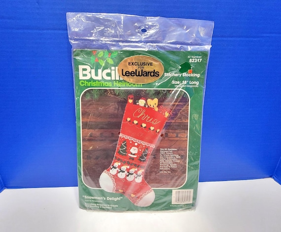 Vintage Bucilla Snowmen's Delight Stocking Kit