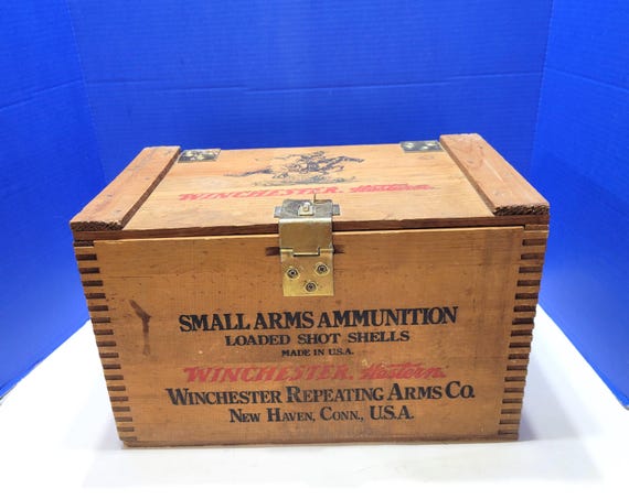 Vintage Winchester Wood Ammunition Box