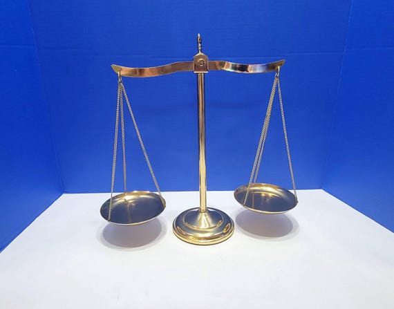 Vintage Large Brass Scale Decor