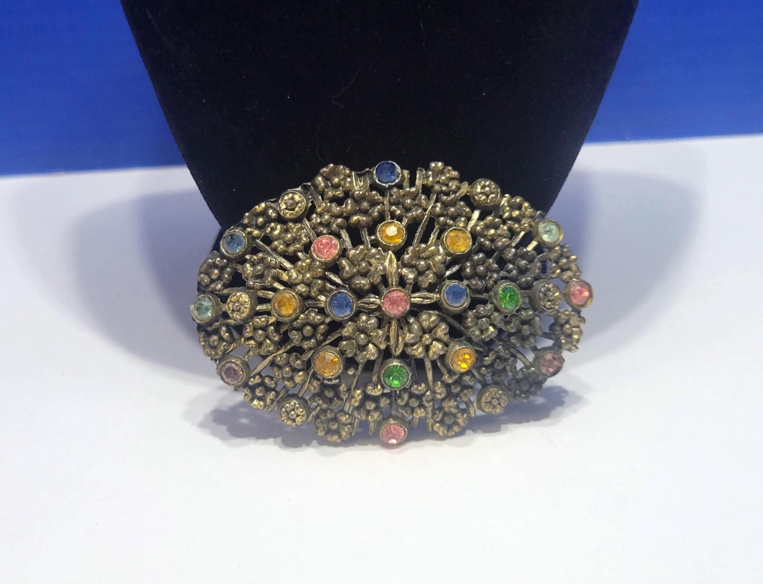 Vintage Czech Brooch - Etsy