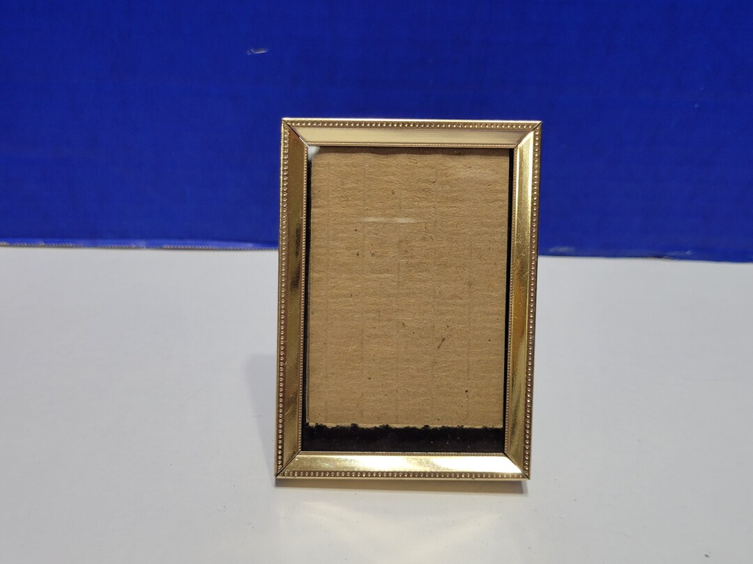 Vintage Small Brass Standing Picture Frame Etsy