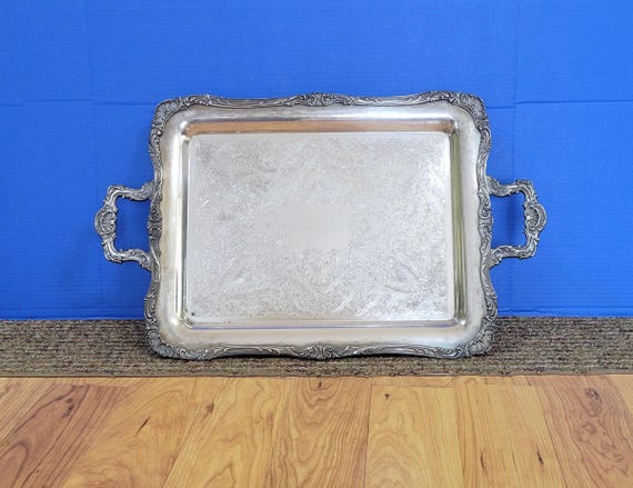 Vintage WM Rogers 290 Silverplate Serving Tray with Handles