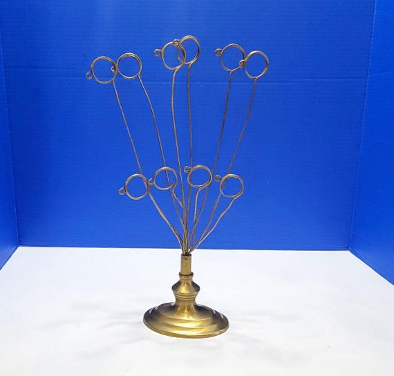 Vintage Brass Post Card Display Wire Frame Photo Holder