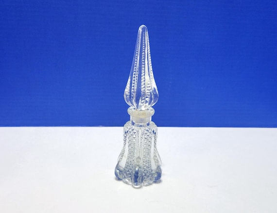 Vintage Beaded Glass Perfume Bottle with Spiked Dauber