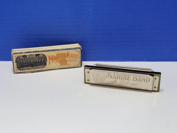 Vintage M. Hohner Marine Band Harmonica Key of C in Original Box