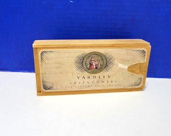 Vintage Yardley Lavendomeal Luxury Soap Wood Box