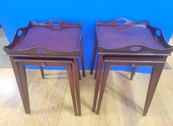 Vintage Mersman Wood Nesting Tables Set of 4