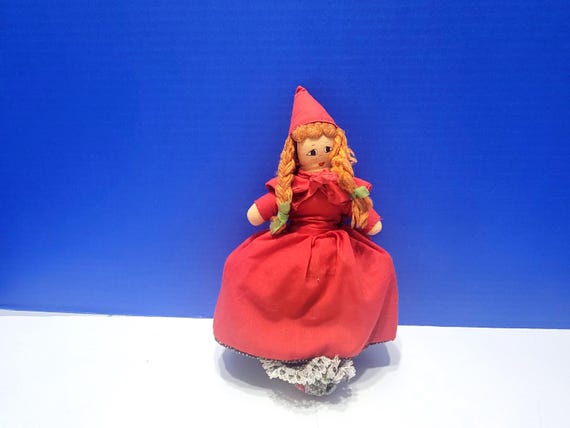 Vintage Little Red Riding Hood Doll Topsy Turvy with Wolf and Grandma