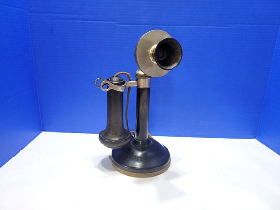 1905 Antique Stromberg-Carlson Black Candlestick Telephone