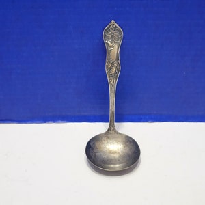 Antique Silverplate Ladle Floral Leaf Pattern Samuel Kirk