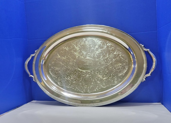 Vintage Oneida Silverplate Oval Serving Butler Tray