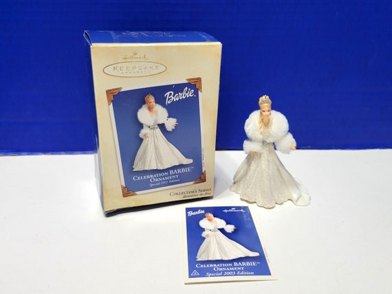 Vintage 2003 Celebration Barbie Ornament in Box
