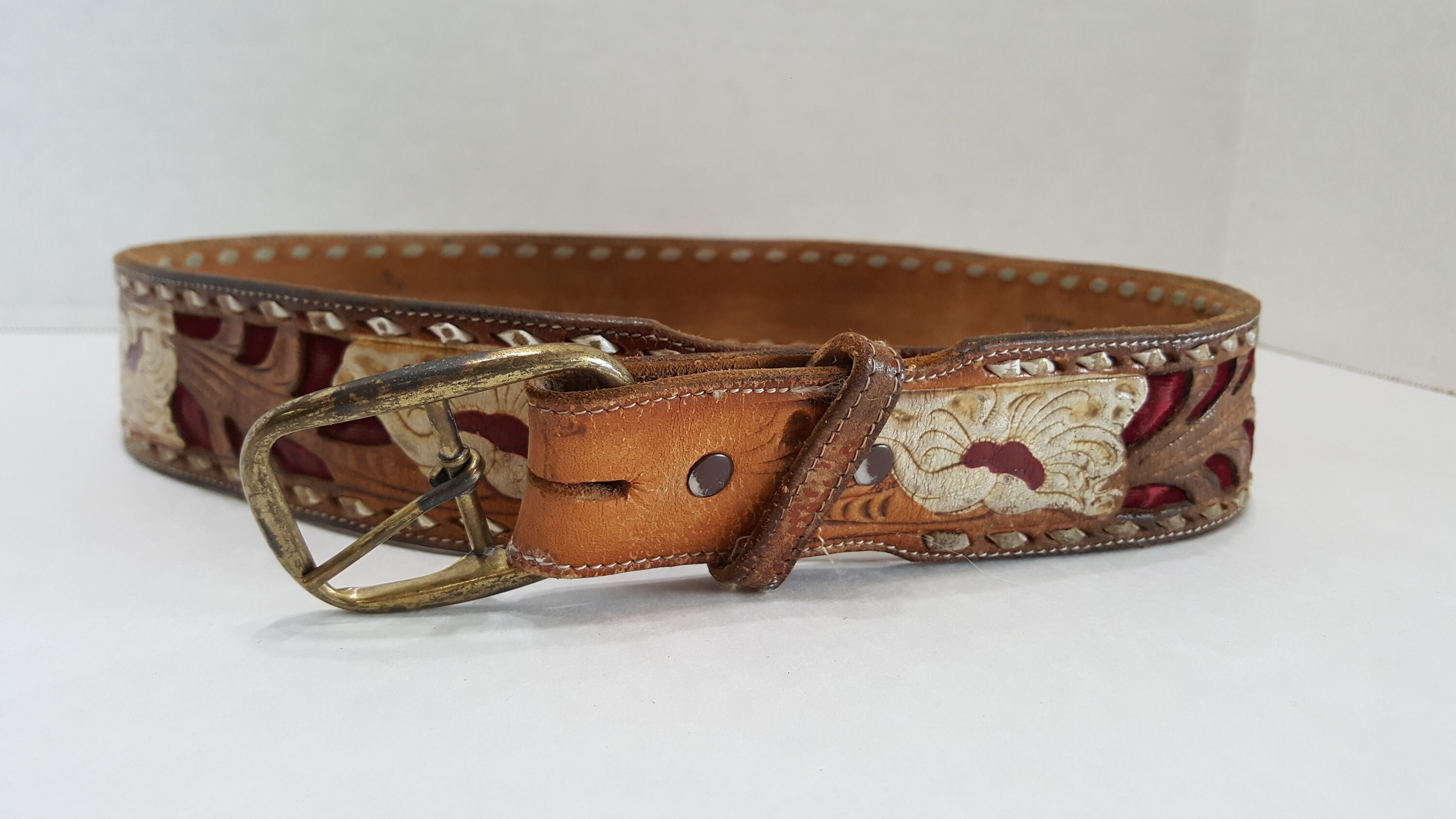 Vintage Tony Lama Leathercraft Belt Denny Size 34 | Etsy