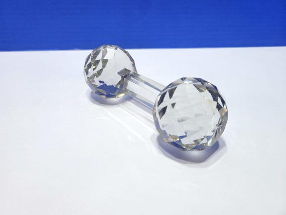 Vintage Extra Large Crystal Knife Rest