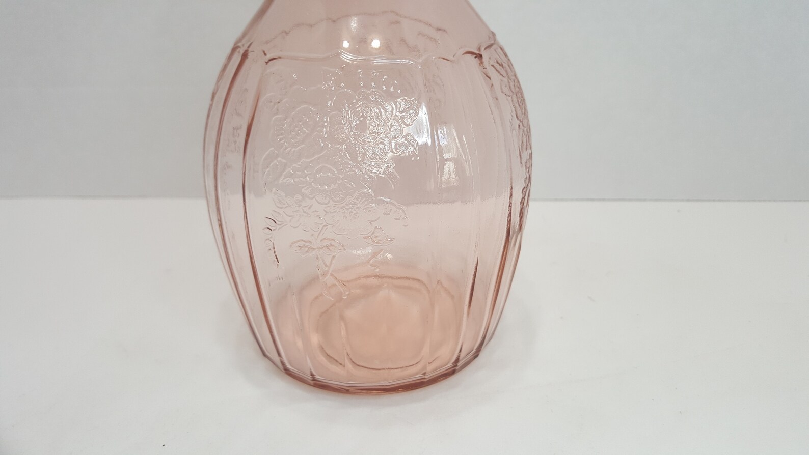 Vintage Pink Depression Glass Decanter without Stopper Mayfair Etsy