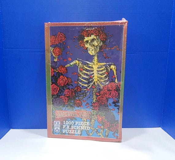 Vintage 1997 Grateful Dead Skeleton & Roses Jigsaw Puzzle Never Opened
