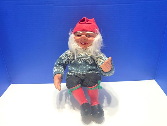 Vintage Norwegian Arne Nisse Hasle Troll Gnome Doll Shelf Sitter