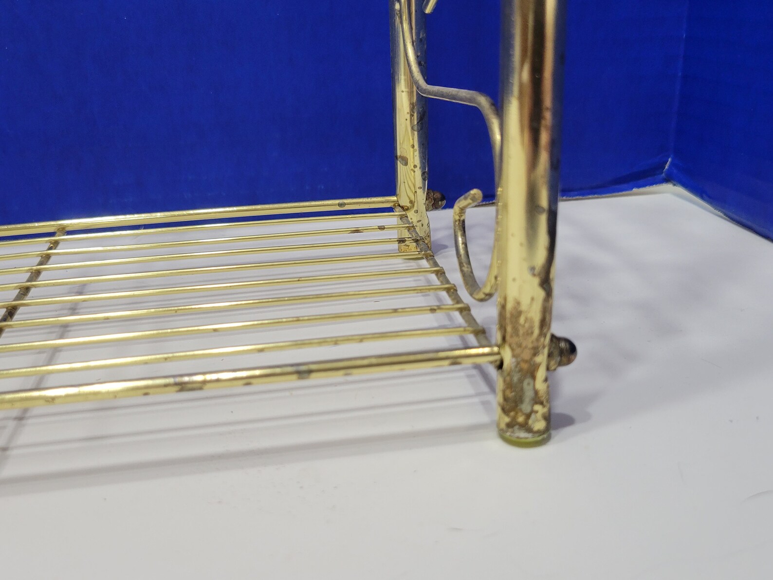 Vintage Brass Shelf 3 Tier Shelves With Filigree Etsy