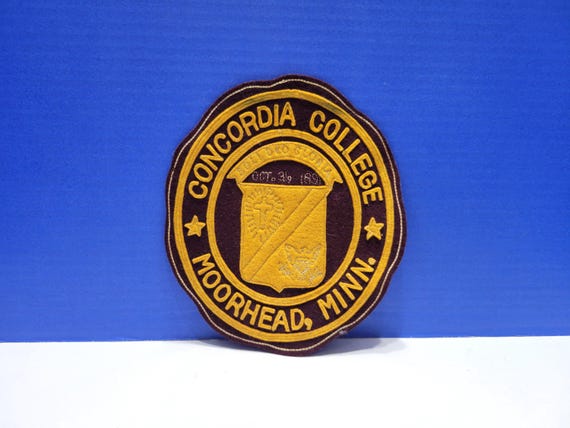 Vintage Concordia College Fabric Patch Moorhead, Minnesota