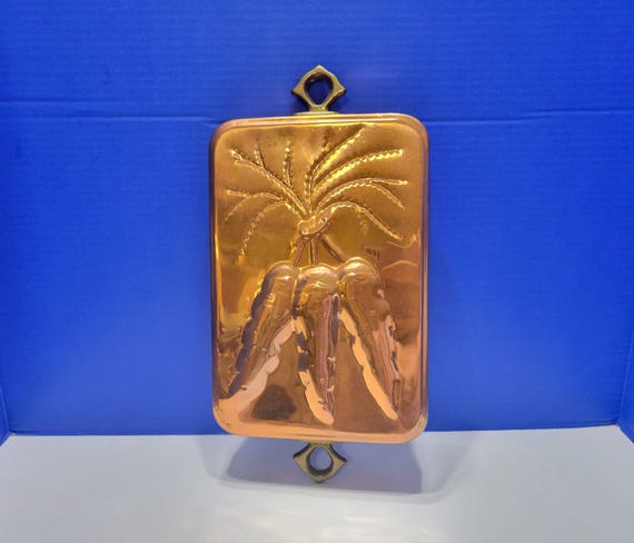 Vintage Copper Carrot Mold Wall Hanging