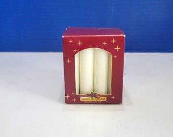 Vintage Kathe Wohlfahrt 16 White Pyramid Candles in Box