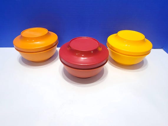 Vintage Tupperware Seal and Serve Bowls with Lids Set of 3