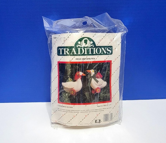 Vintage Traditions Felt Christmas Ornaments Kit Ducks