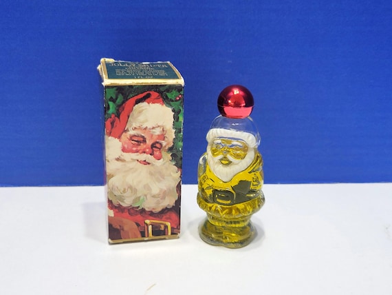 Vintage Avon Jolly Santa Topaz Cologne in Box