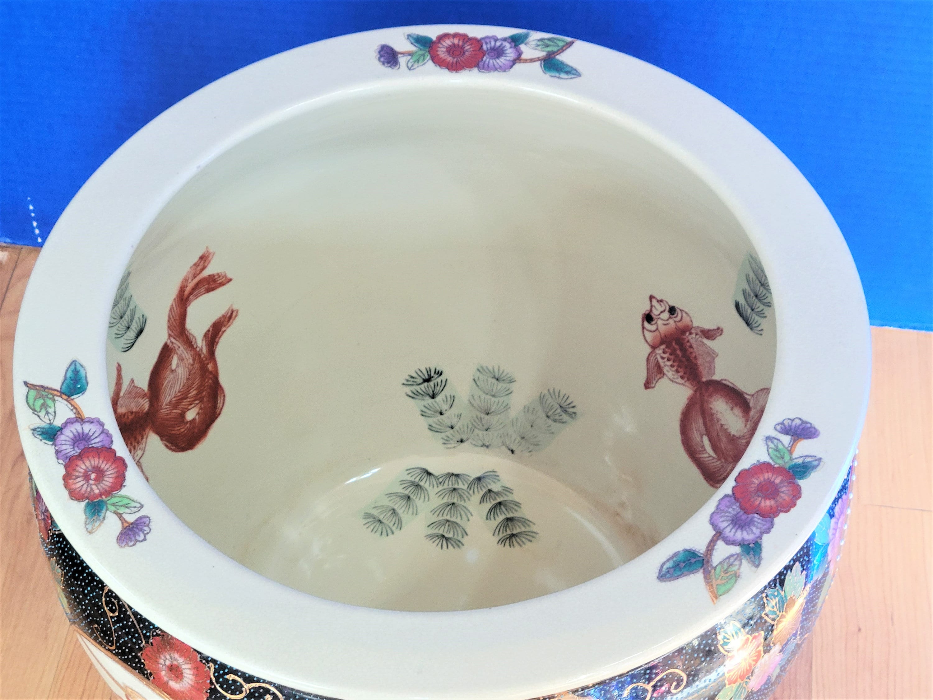 Asian fish bowl planter