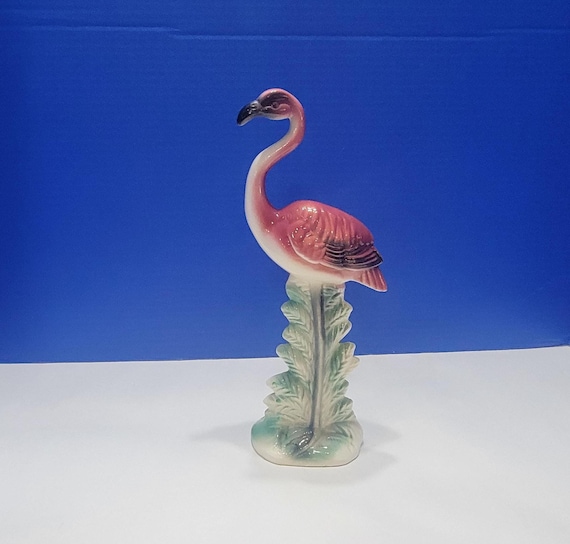 Vintage California Pottery Standing Flamingo Figurine