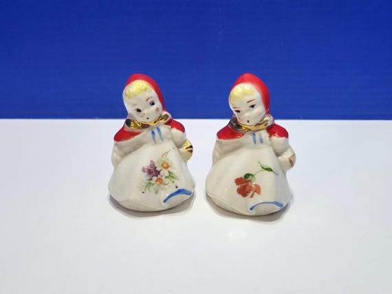 Vintage Hull Little Red Riding Hood Salt and Pepper Shakers Set