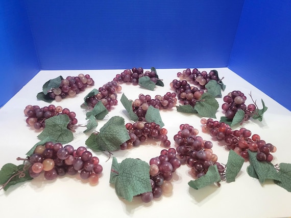 Bunches Vintage Light Purple Grape Clusters Large Lot