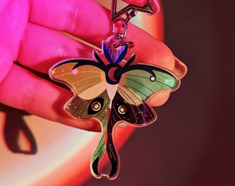 Luna Moth Acrylic Keychain