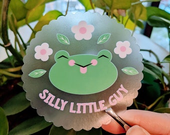 Silly Little Guy Frog Clear Sticker