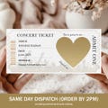 Personalised Concert Ticket, Concert Scratch card, Festival Scratch Reveal Concert Scratchcard Surprise, Gig Scratch, Band Reveal, Christmas product logo