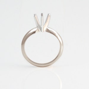 Solid .950 Platinum Classic 6 Prong Diamond Engagement  Ring Setting