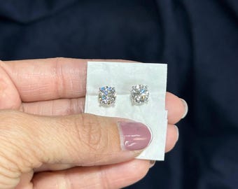 3 carat IGI certified Lab Grown Diamond Stud Earrings/Diamond Studs/White,Yellow,Rose 14K Solid Gold/Lab Diamond Studs/Martini setting