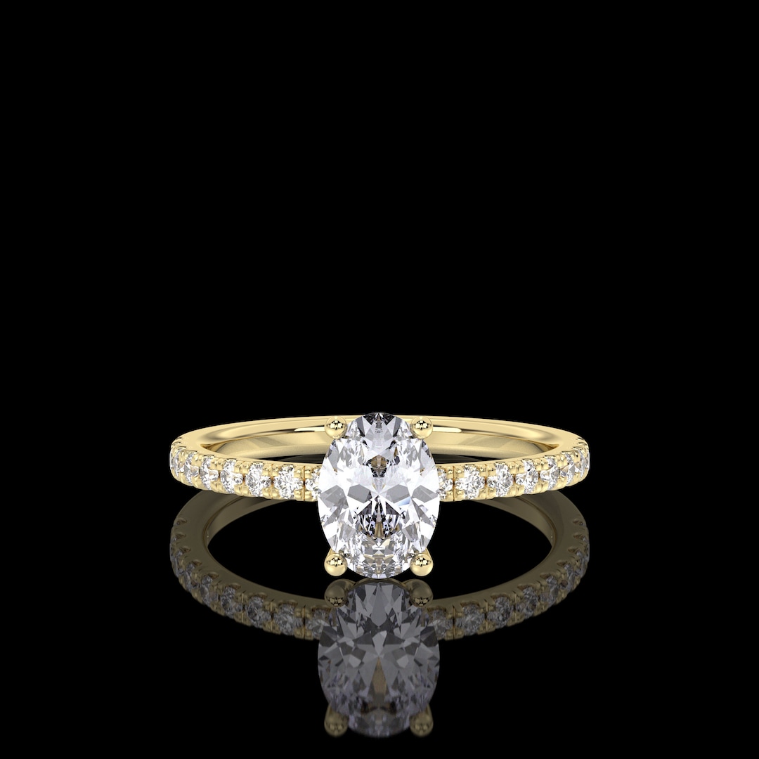 Carat IGI Certified E/VS1 Oval Cut Diamond Solitaire