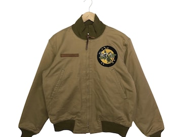 Sugar Cane Toyo Enterprise Reversible Bomber Zipper Jacket Navy