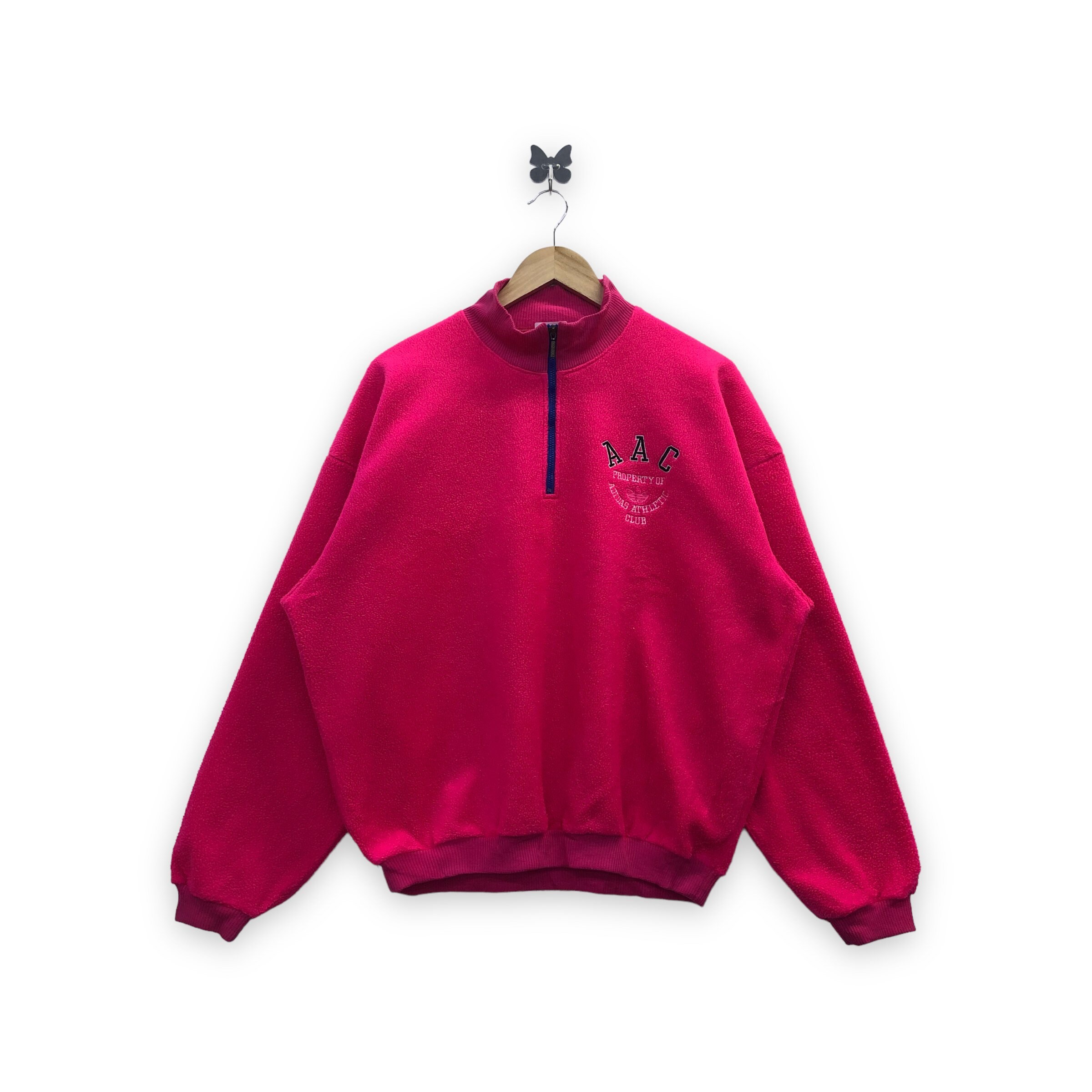 Rare] 80s Descente-made Adidas Half-Zip Knit